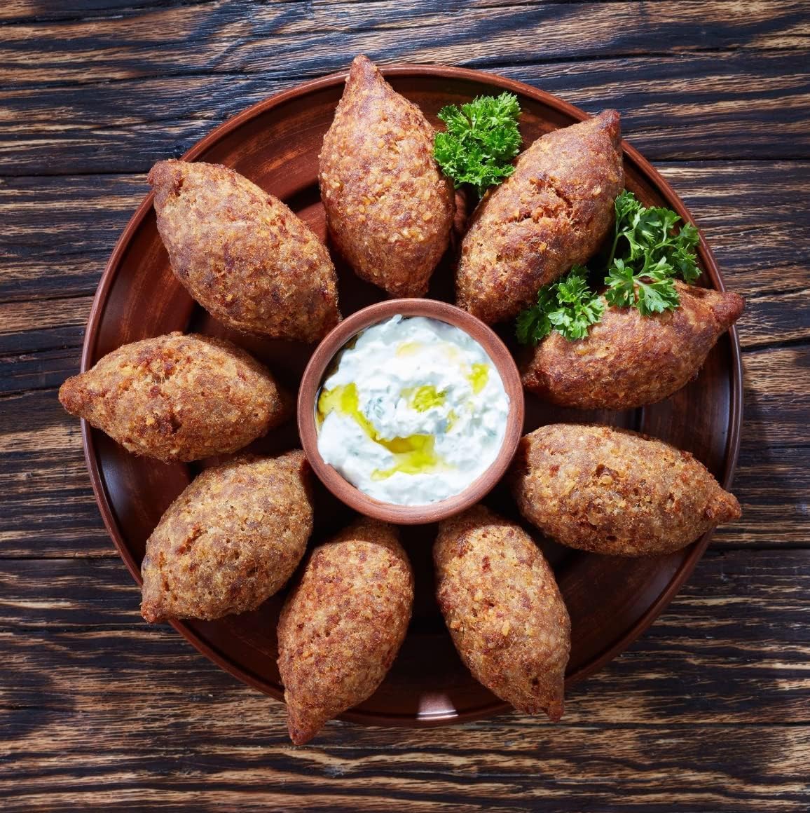 Kibbeh – Molde para hacer rollos de albóndigas, herramienta de prensa manual para hacer pastel de carne, 4 rejillas de 2.8 in, tamaño grande, hecha