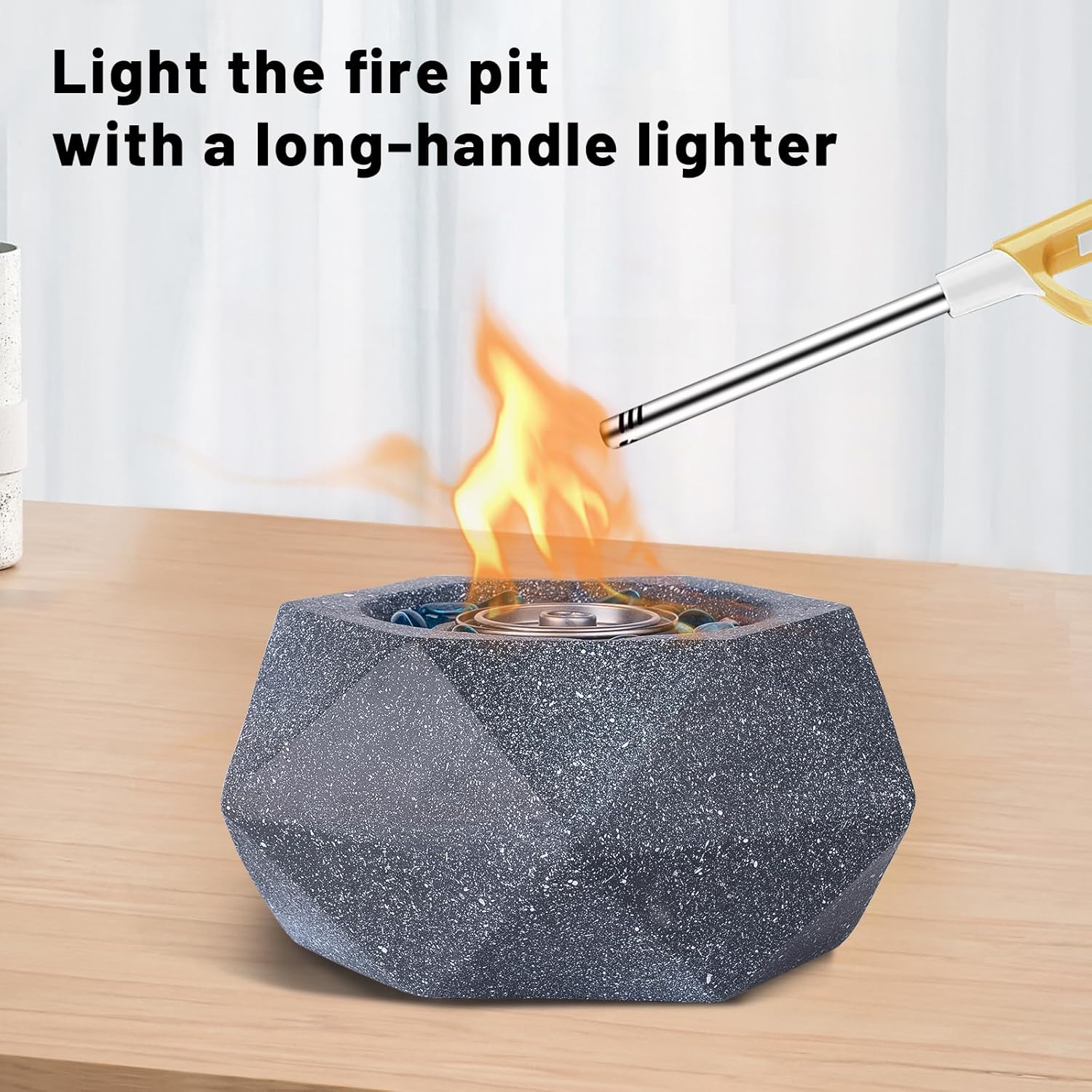 Afranti Chimenea de alcohol para fogata de mesa para interior y exterior, combustión limpia, bioetanol, chimenea sin ventilación