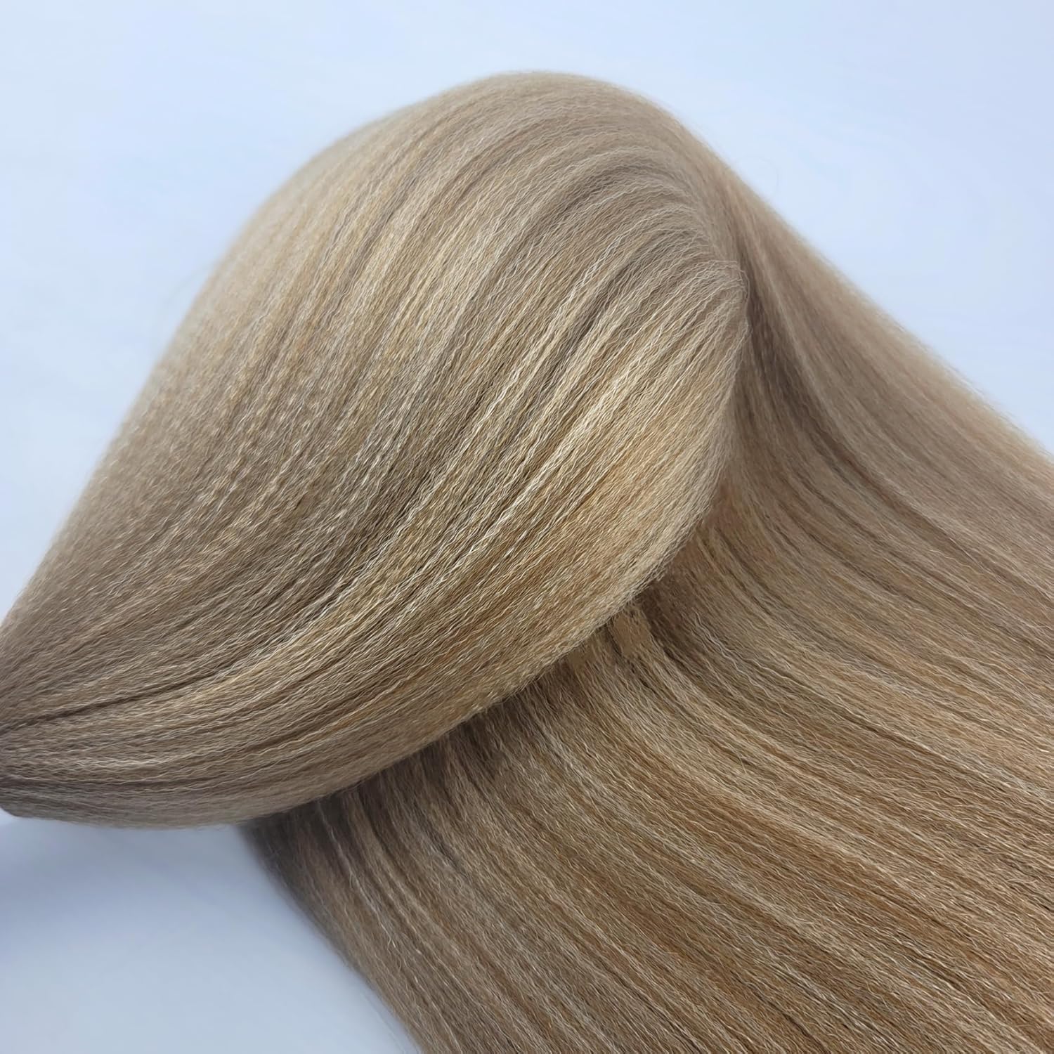 Extensiones de cabello trenzado Kanekalon preestirado rubio castaño, se alimentan en trenzas