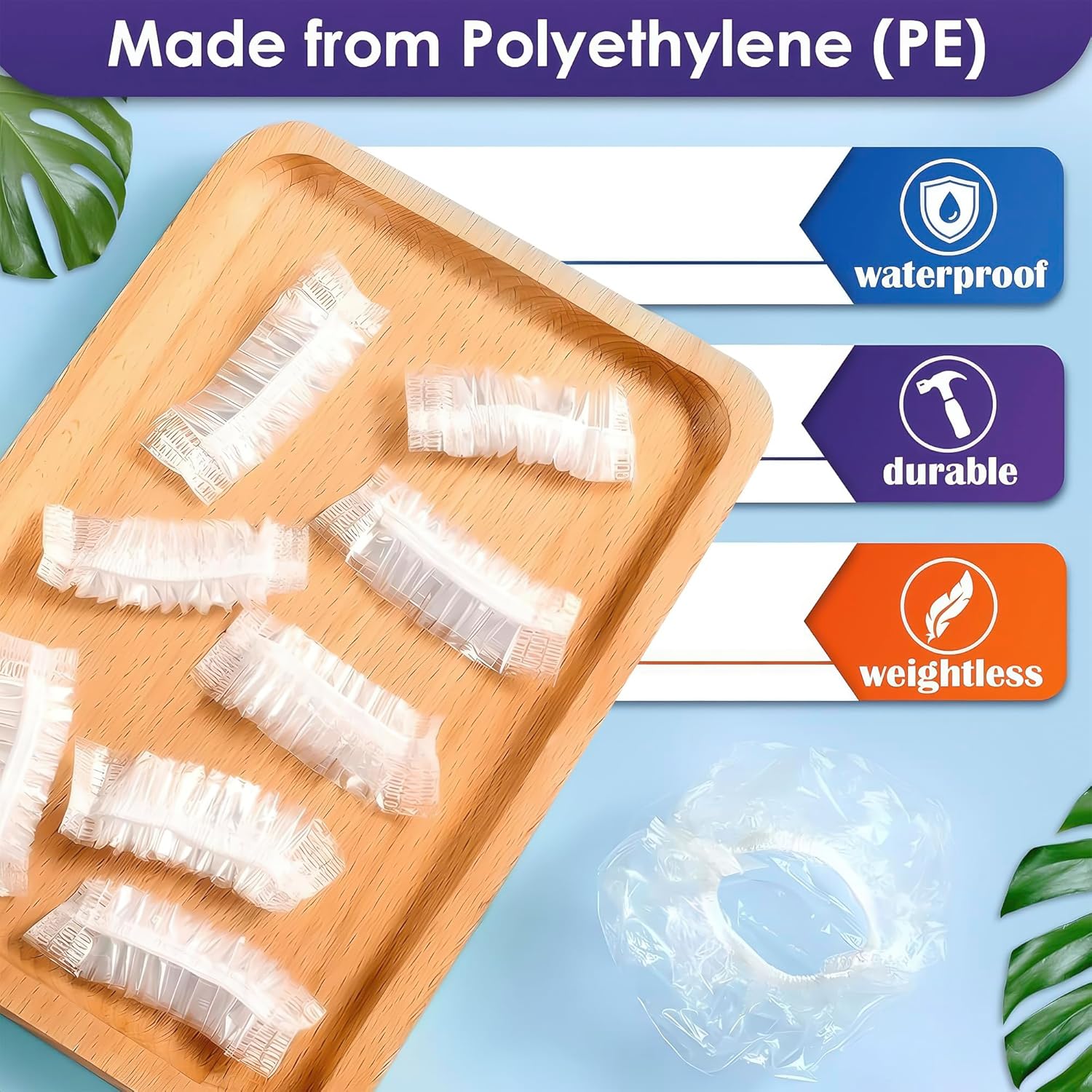 200 cubiertas desechables para los oídos para la ducha  Protectores de oídos impermeables para nadar cubiertas para los oídos para teñir el cabello