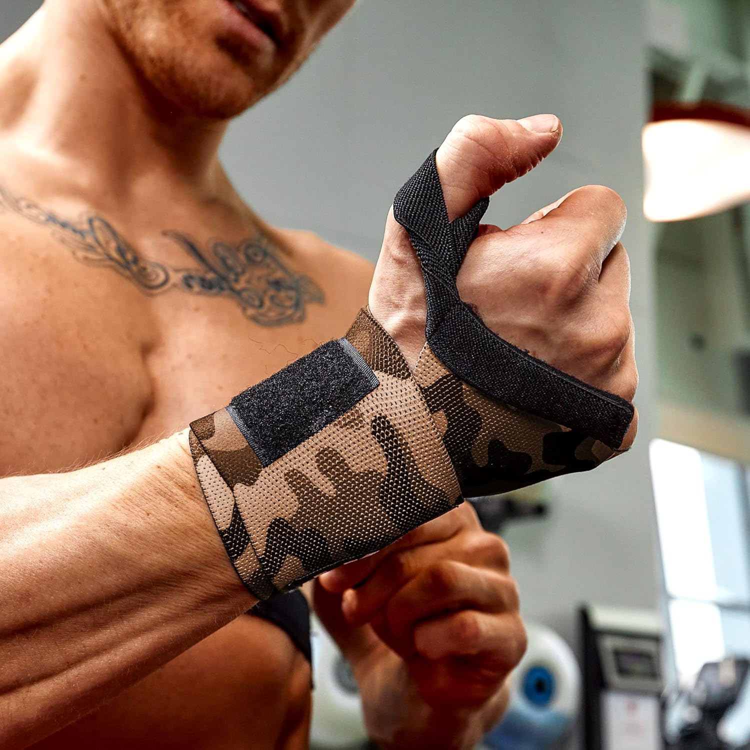 WOD Nation Muñequeras y correas para gimnasio y levantamiento de pesas (18 pulgadas), muñequeras esenciales para levantamiento de pesas y correas de
