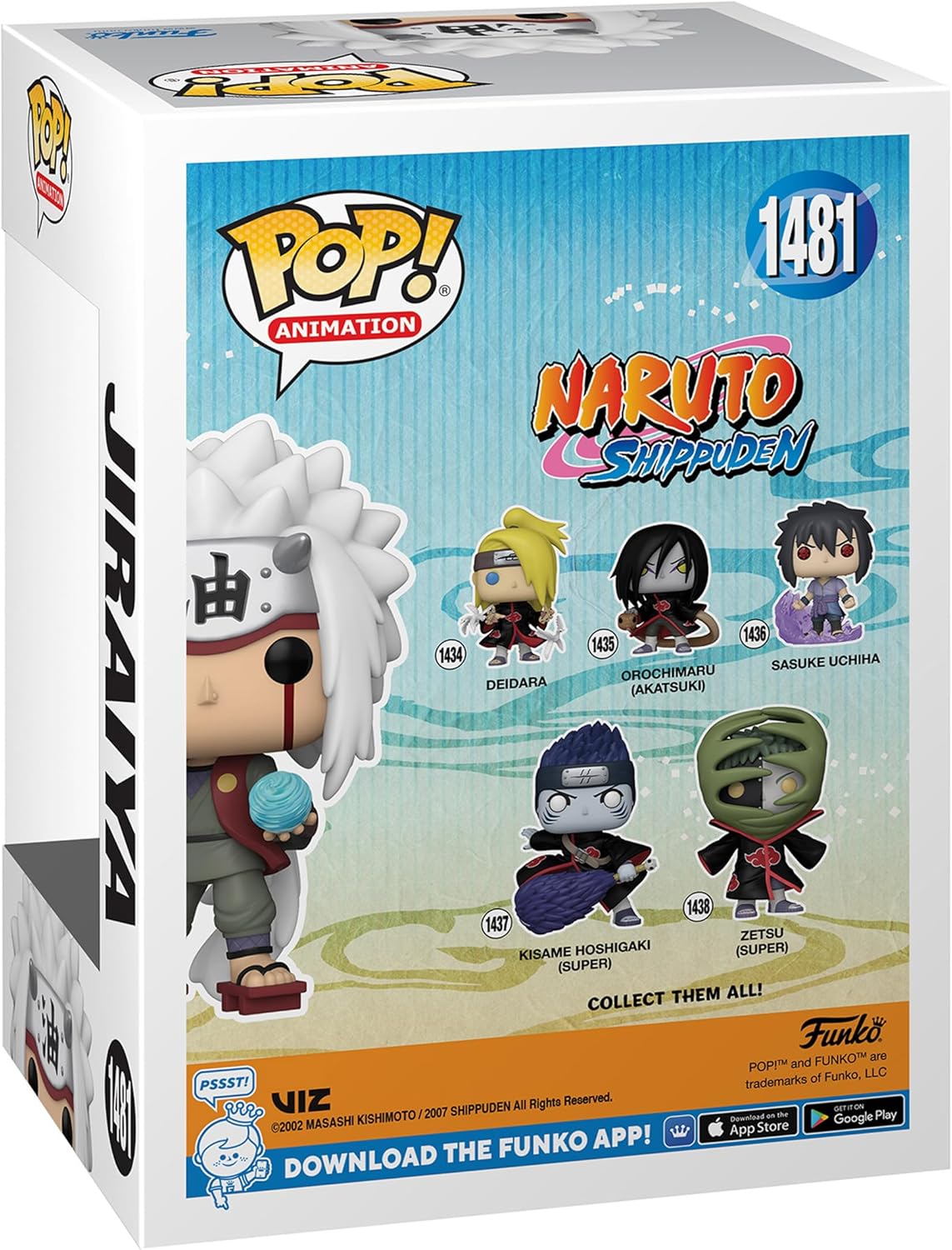 Funko Pop Animation Naruto Shippuden – Jiraiya con Rasengan – Edición especial Multicolor Glow Exclusive #1481