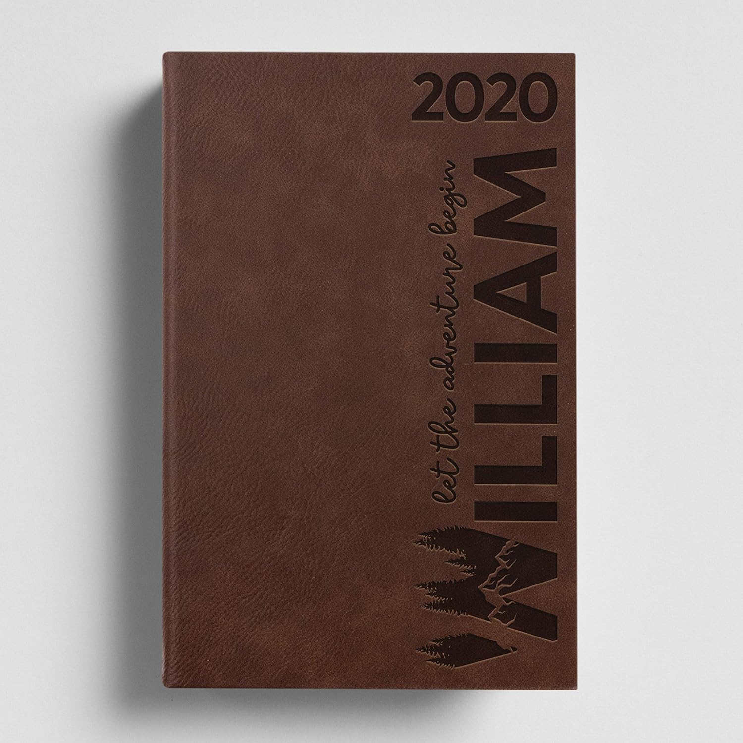 Diario de cuero personalizado  Marrón oscuro, 12 diseños  Cuaderno de texto para mujeres y hombres  Diarios personalizados para escribir para