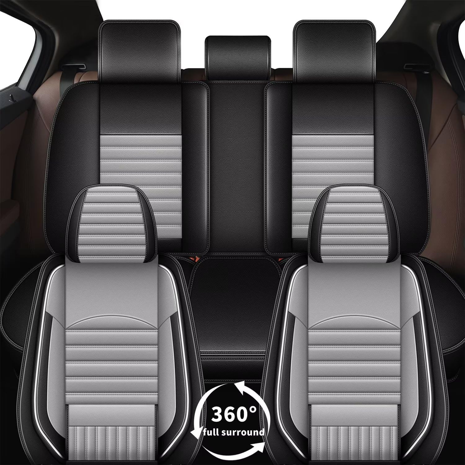 Fundas de asiento de automóvil para Hyundai Santa Fe 2007-2024, juego completo de 5 asientos, impermeable, de piel sintética, protector de cojín
