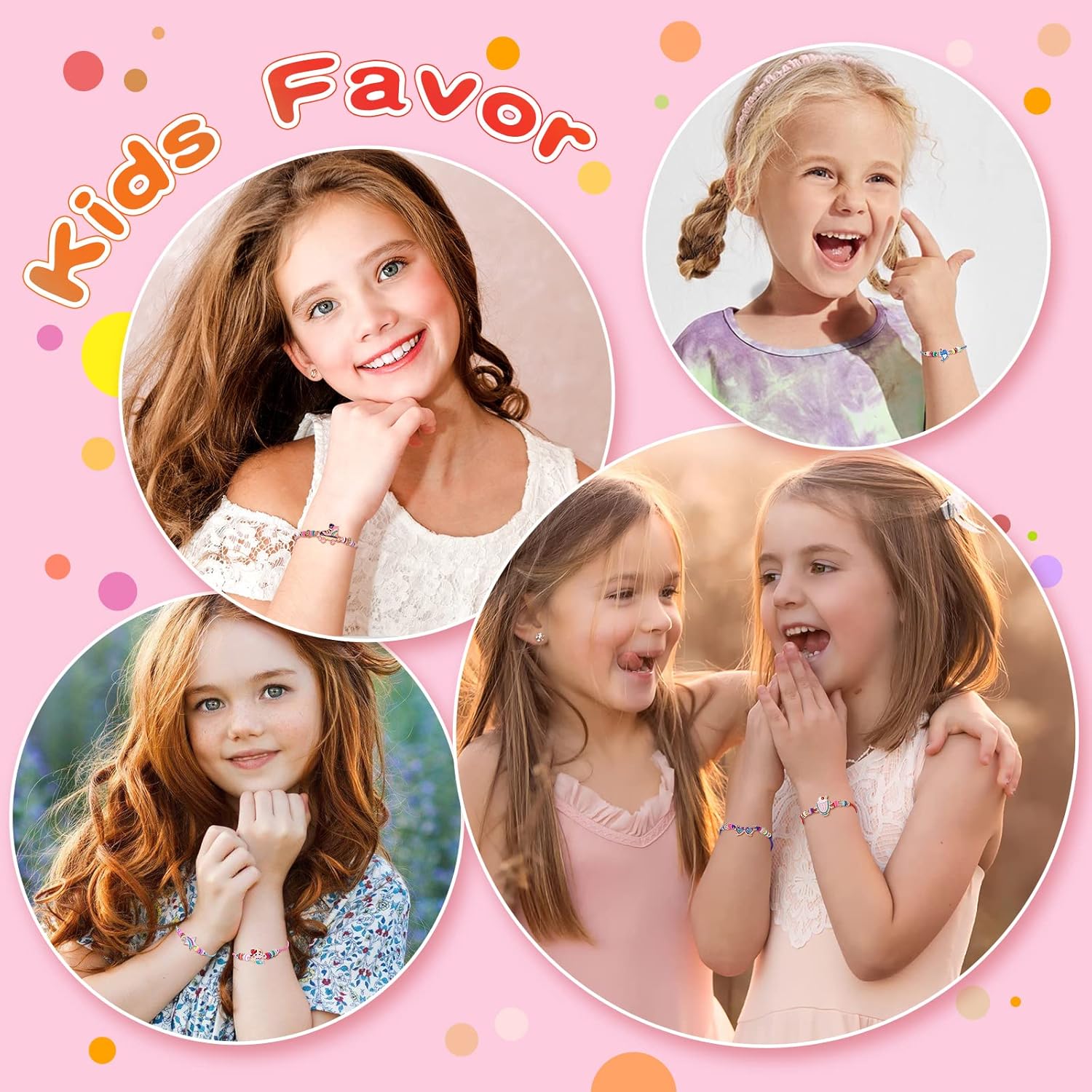Lorfancy 24 pulseras para niños y niñas, joyería para mujer, unicornio, animal, amistad, colgante para adolescentes y bebés, linda pulsera tejida