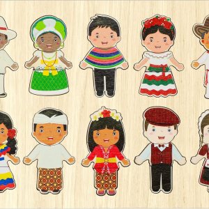 Rompecabezas multiculturales de madera para niños, rompecabezas intercambiables para vestir diversidad, rompecabezas de madera para preescolar Rompecabezas multiculturales de madera para niños, rompecabezas intercambiables para vestir diversidad, rompecabezas de madera para preescolar
