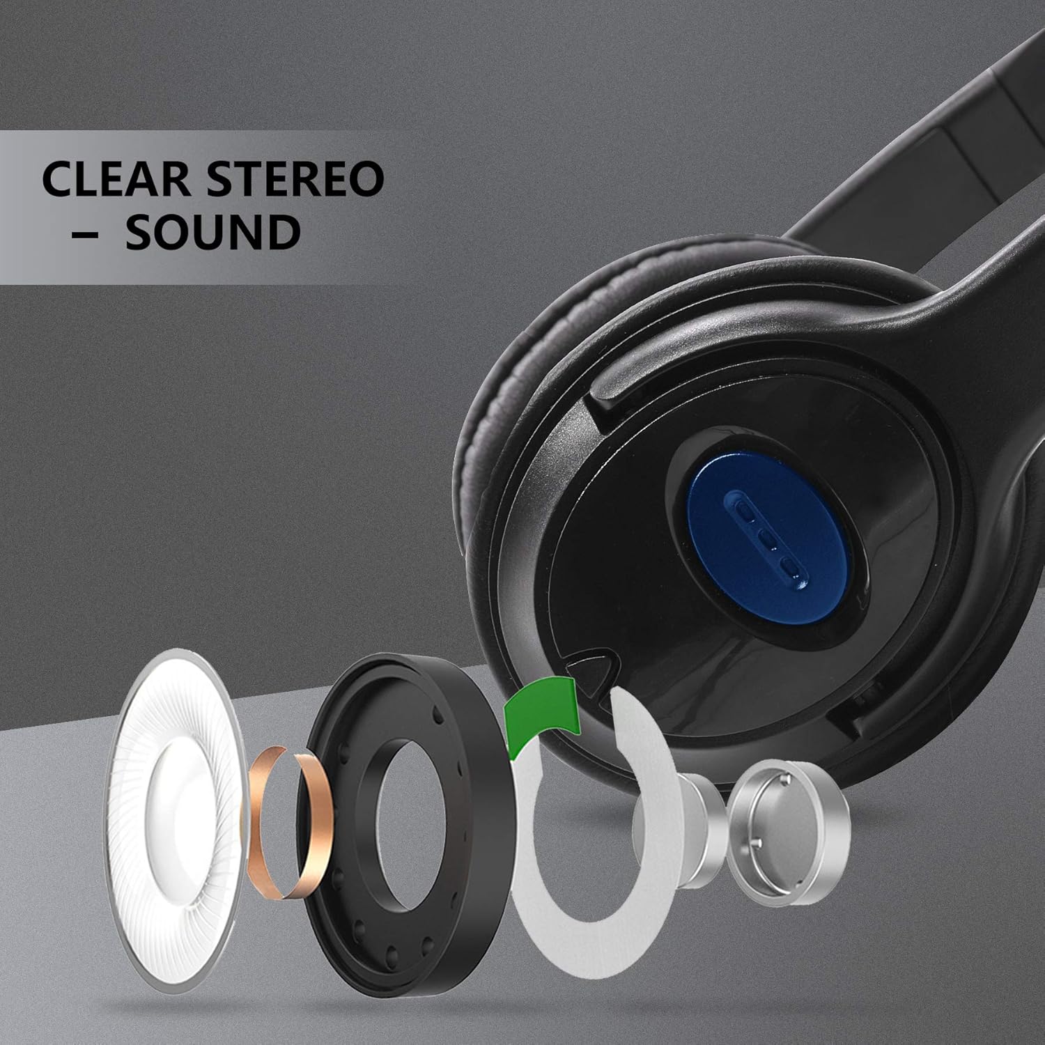 Auriculares de computadora de 0.138 in con micrófono, auriculares de oficina de ajuste cómodo con control de volumen en línea, auriculares sobre la