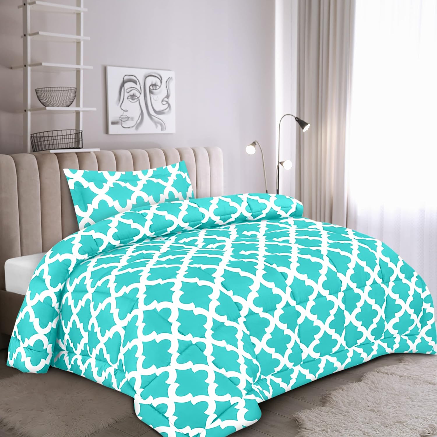 Utopia Bedding Juego de ropa de cama con 1 funda de almohada – Juego de edredón de 2 piezas – Edredón alternativo al plumón – Suave y cómodo –