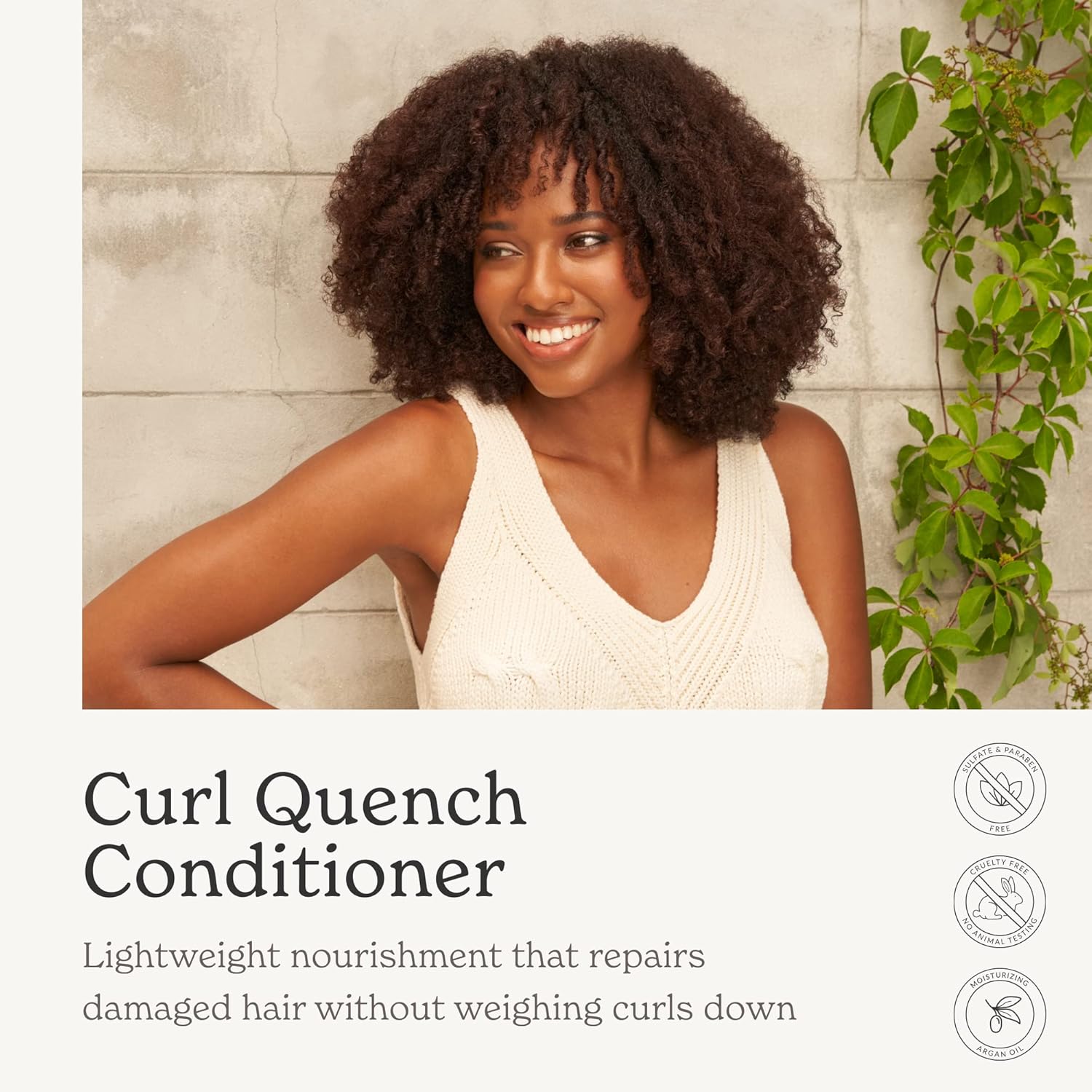Acondicionador Curl Quench de Royal Locks. Aceite de argán y queratina con infusión de sulfato y parabenos para cabello rizado, permanente, gris