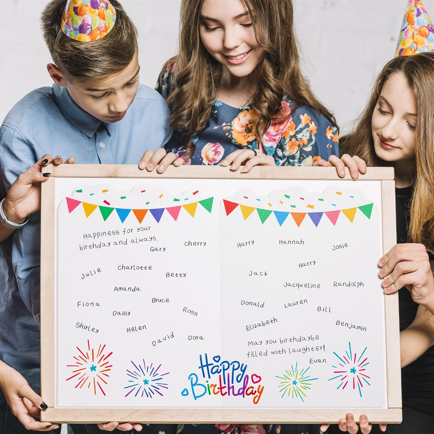 Yoqipati Tarjeta de cumpleaños gigante, libro de invitados gigante, 14 x 22 pulgadas, tarjetas de felicitación de cumpleaños gigantes grandes para
