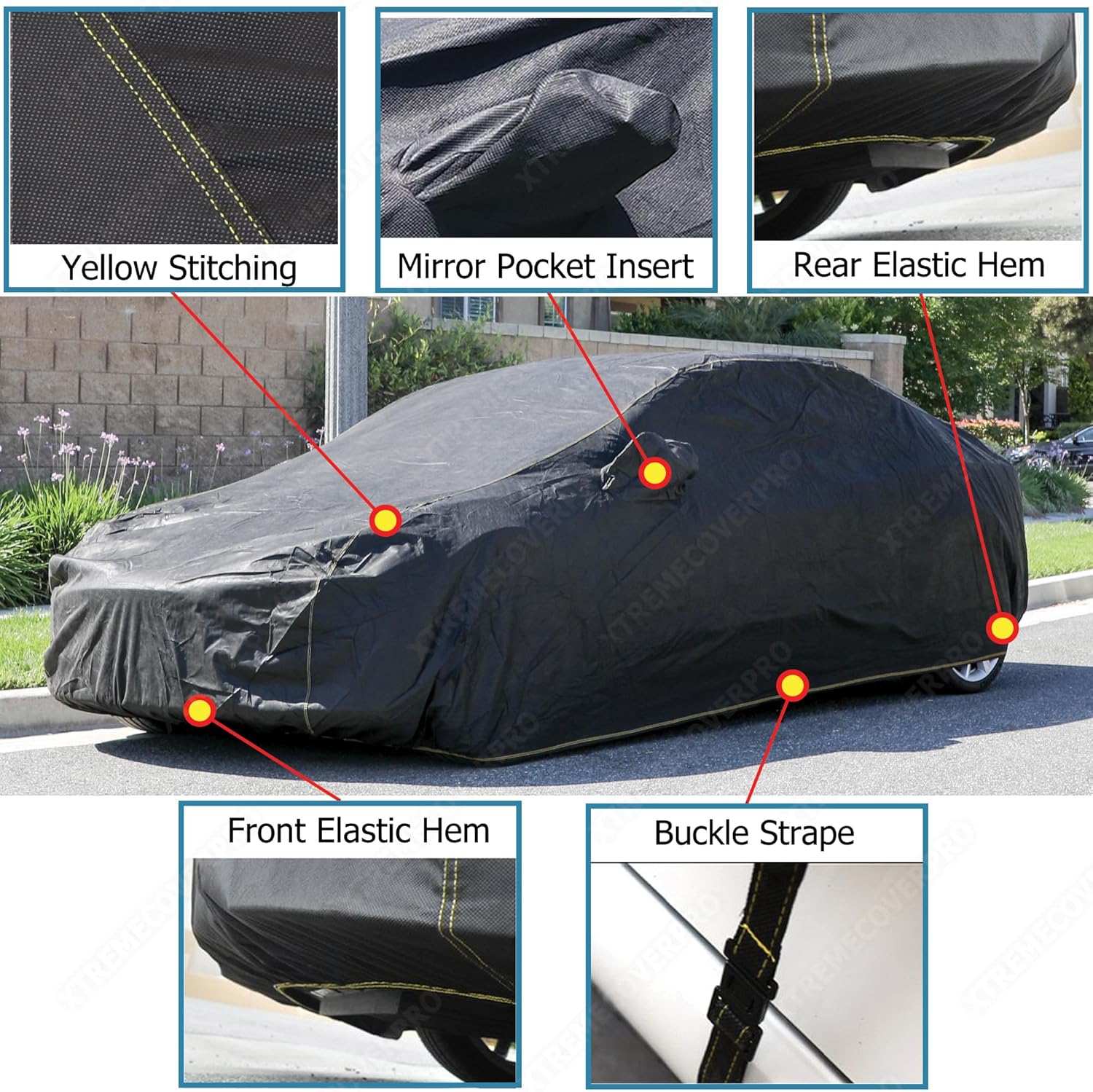 Funda de coche para Mercedes-Benz 1988 1989 1990 1991 1992 1993 Mercedes-Benz 190E 190D XtremeCoverPro PRO Series Negro