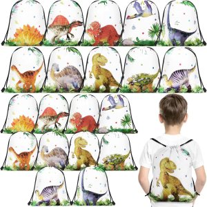 20 bolsas de recuerdo de fiesta de dinosaurios, bolsa de regalo con cordón de dinosaurio, bolsas de suministros para fiestas de dinosaurios, bolsa 20 bolsas de recuerdo de fiesta de dinosaurios, bolsa de regalo con cordón de dinosaurio, bolsas de suministros para fiestas de dinosaurios, bolsa