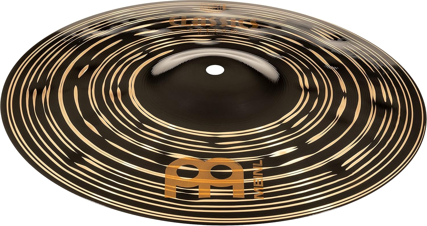Meinl Cymbals Classics Custom Dark Splash Platillo de 12 pulgadas, fabricado en Alemania, para roca, metal y fusión, garantía de 2 años (CC12DAS)