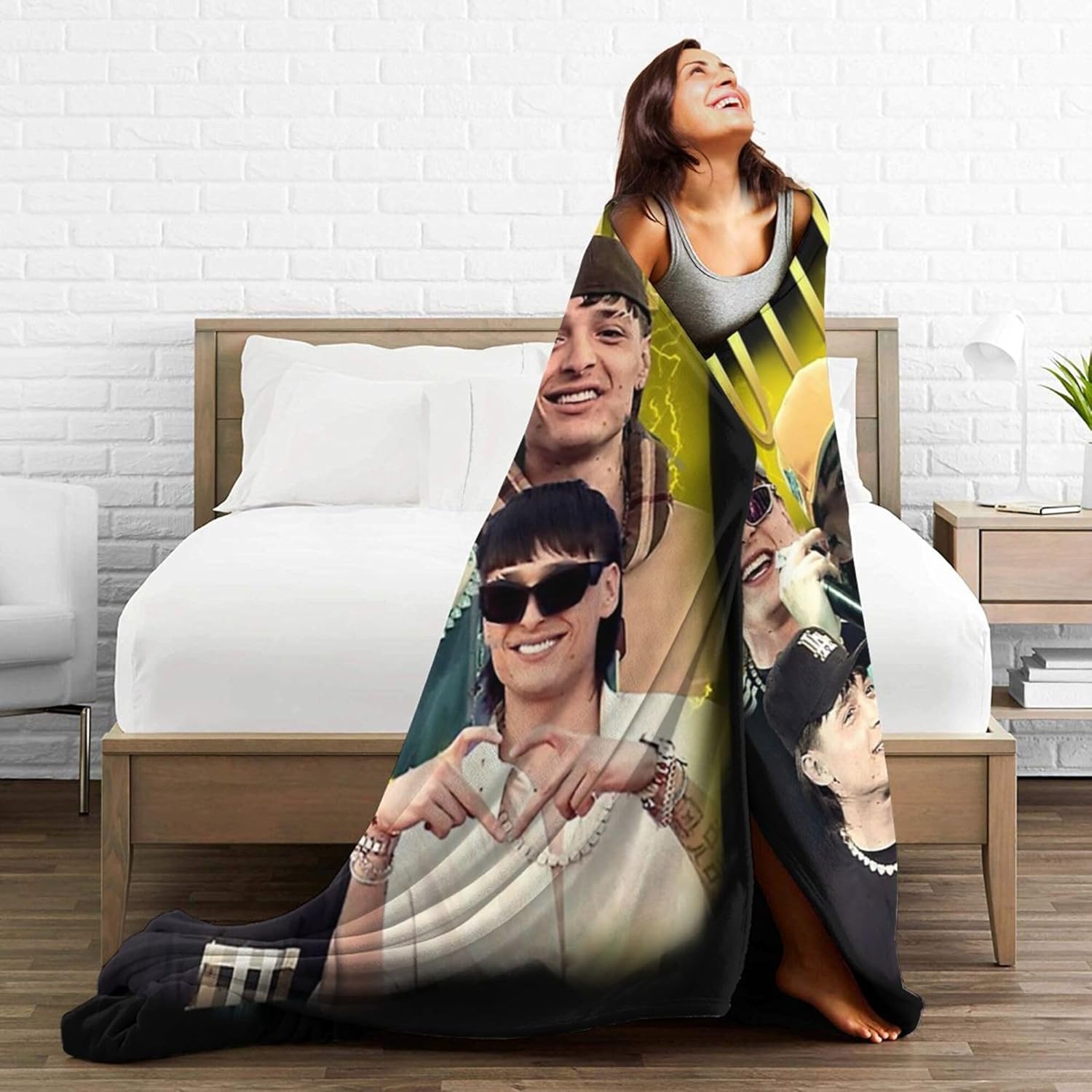 Peso – Manta de collage musical de pluma, cálida y acogedora manta de felpa para cama, sofá, cama, sofá, decoración de sofá, sofá, decoración de