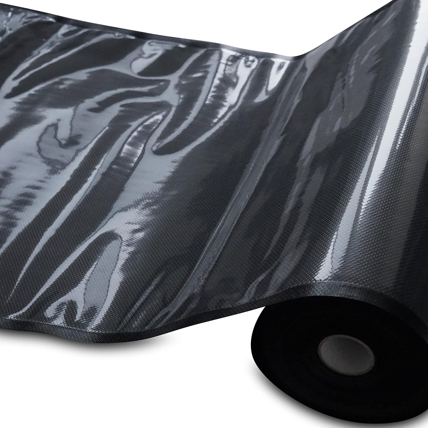Bolsas de diamante – Bolsas de sellado al vacío 5mil – Rollo (15×50, NegroTransparente)