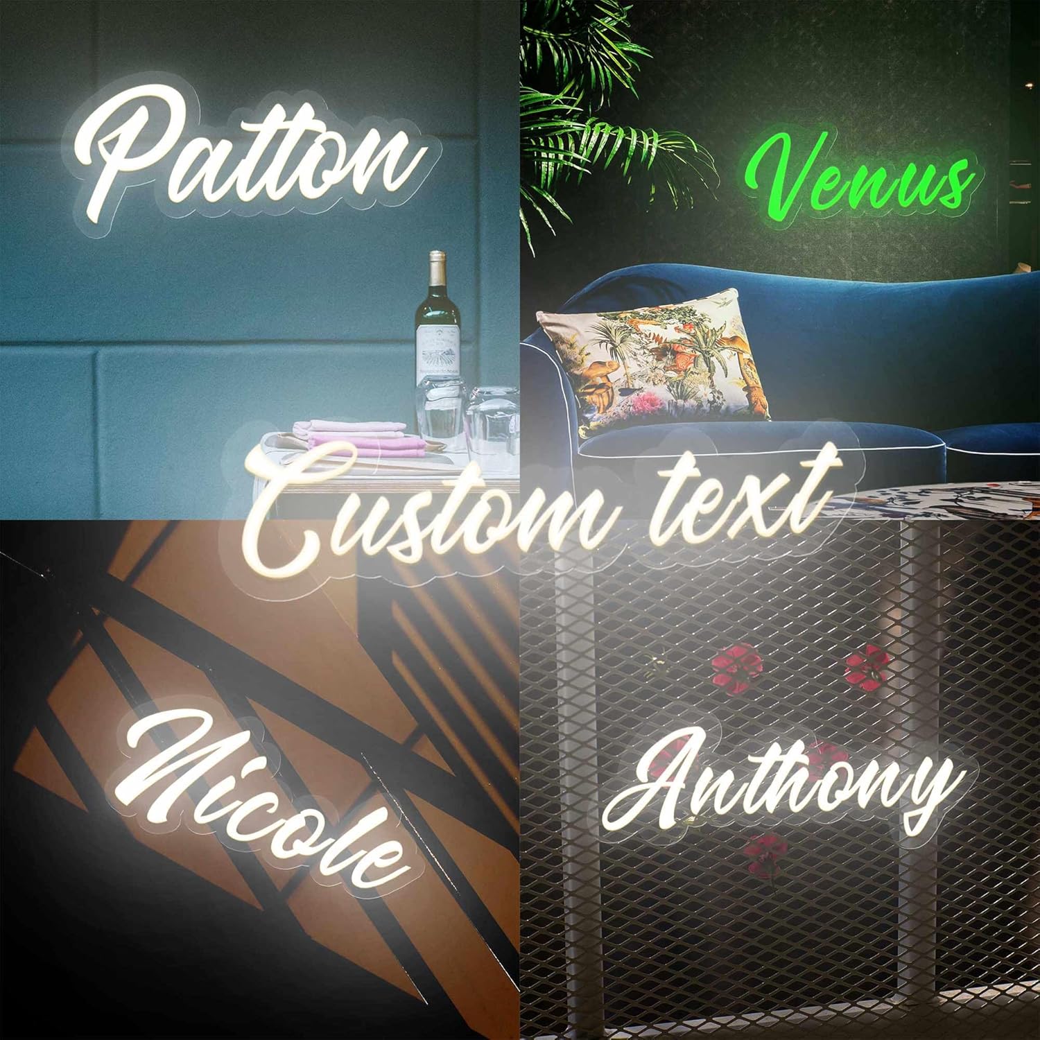 Letrero de neón personalizado para decoración de pared, letreros de luz LED de neón personalizados, decoración de habitación de preparación,