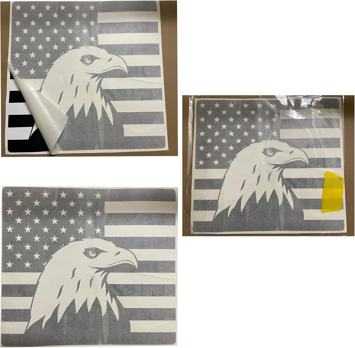 Adhesivos para ventana trasera central (águila), calcomanías de bandera estadounidense, calcomanías para ventana trasera deslizante para Ford F150