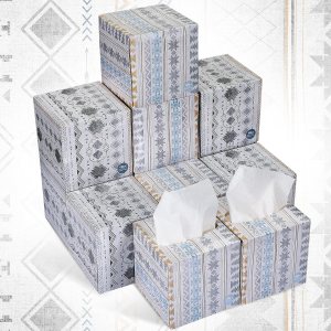 Nitial Paquete de 12 cajas de pañuelos faciales, cajas de pañuelos abstractos, cajas de pañuelos faciales suaves a granel, caja cuadrada para Nitial Paquete de 12 cajas de pañuelos faciales, cajas de pañuelos abstractos, cajas de pañuelos faciales suaves a granel, caja cuadrada para
