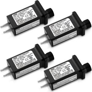 4 unidades de transformador LED de repuesto clase 2 fuente de alimentación para cadena de luces de Navidad, decoraciones inflables, controlador LED 4 unidades de transformador LED de repuesto clase 2 fuente de alimentación para cadena de luces de Navidad, decoraciones inflables, controlador LED