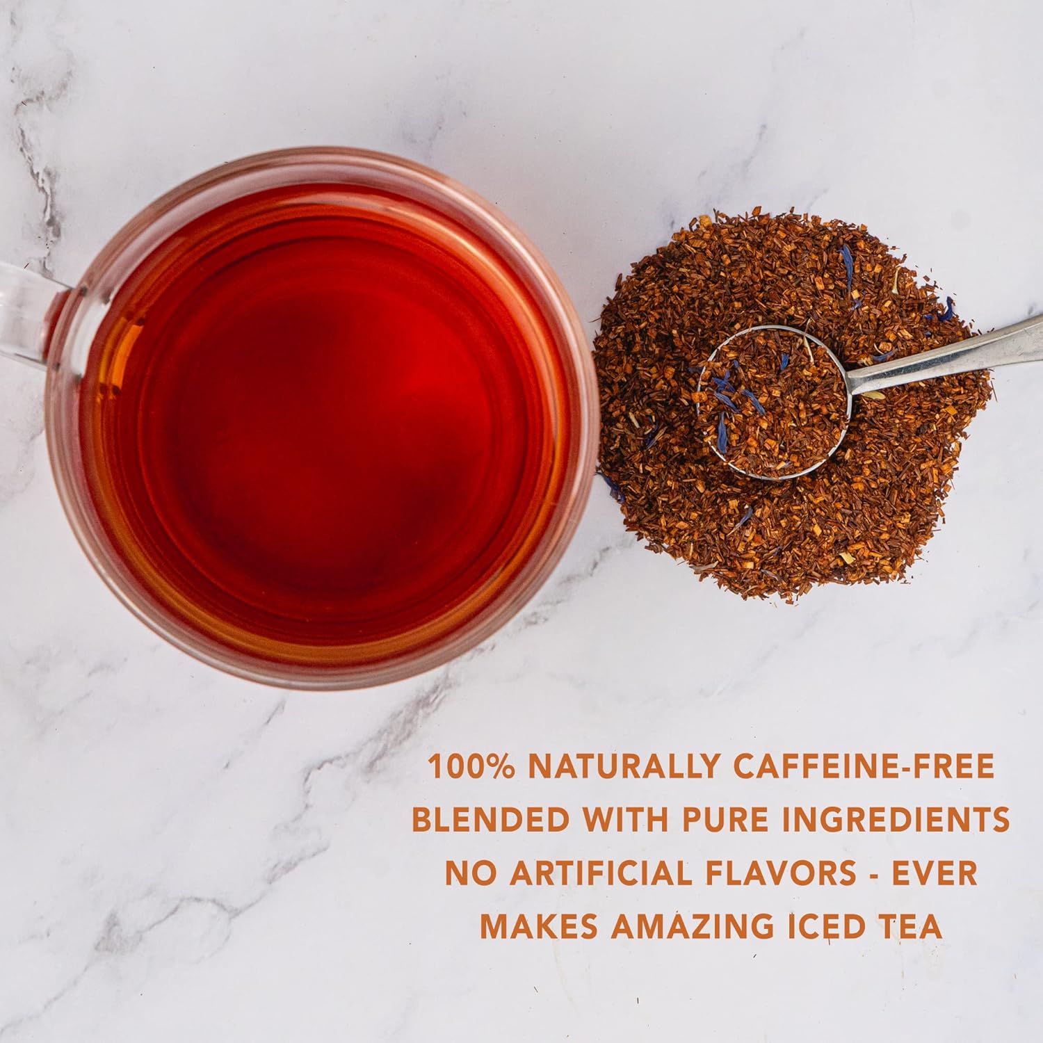 Rooibos de crema de naranja, bolsas de té, vainilla y naranja, sin cafeína, antioxidantes, té caliente y helado – 16 tazas  The Spice Hut, primer