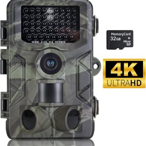 Cámara de rastreo de 36MP 4K, cámara de juego con visión nocturna, tiempo de activación de 0.2 s, cámaras de caza impermeables con LCD de 2.0 Cámara de rastreo de 36MP 4K, cámara de juego con visión nocturna, tiempo de activación de 0.2 s, cámaras de caza impermeables con LCD de 2.0