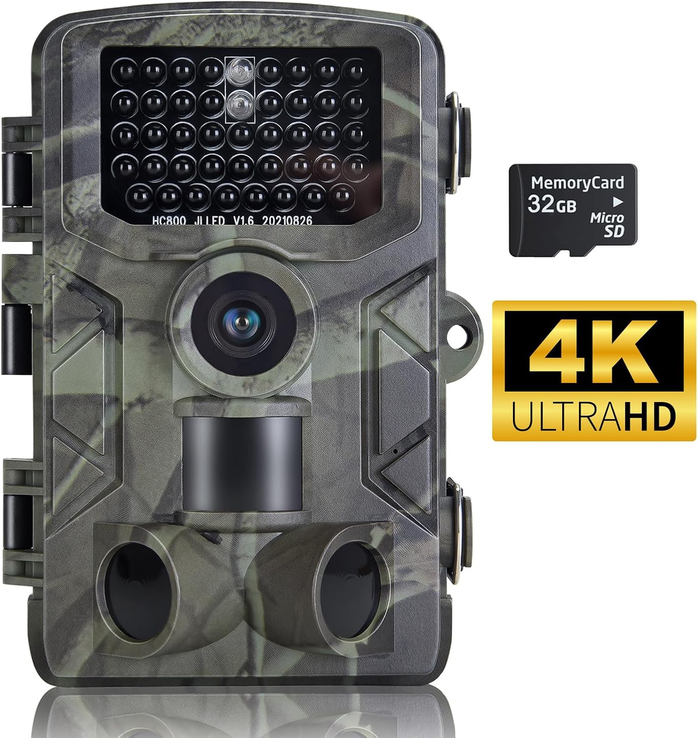 Cámara de rastreo de 36MP 4K, cámara de juego con visión nocturna, tiempo de activación de 0.2 s, cámaras de caza impermeables con LCD de 2.0