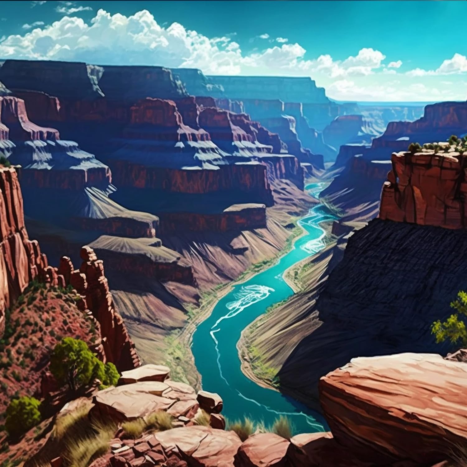 Papel pintado de montaña del Parque Nacional del Gran Cañón, paisaje de la ciudad de Arizona, arte de pared grande para dormitorio, oficina, sala de