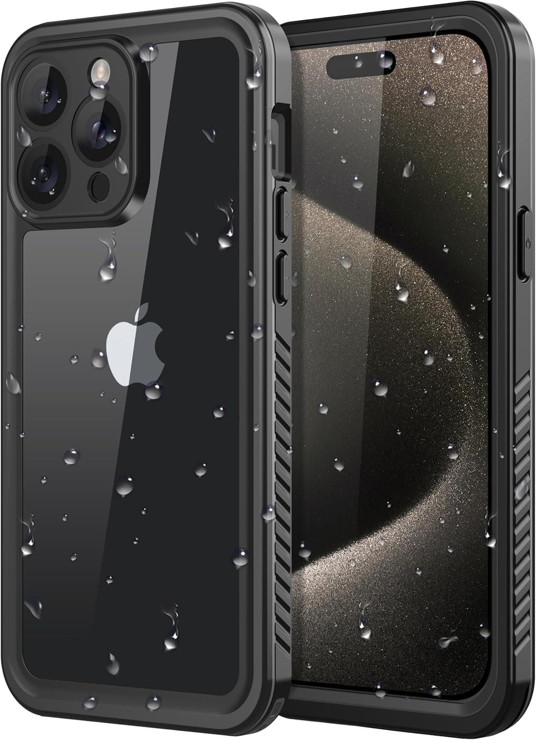 Diverbox Funda para iPhone 15 Pro de 10 pies impermeable a prueba de golpes a prueba de caídas a prueba de caídas a prueba de polvo protector de