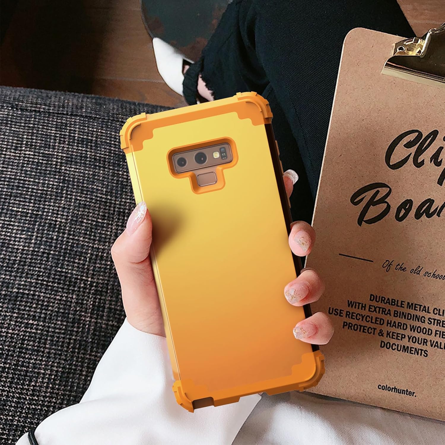 IDweel3 en 1 Funda para Galaxy Note 9, funda duradera para Note 9, a prueba de golpes, delgada, híbrida, resistente, protección de policarbonato