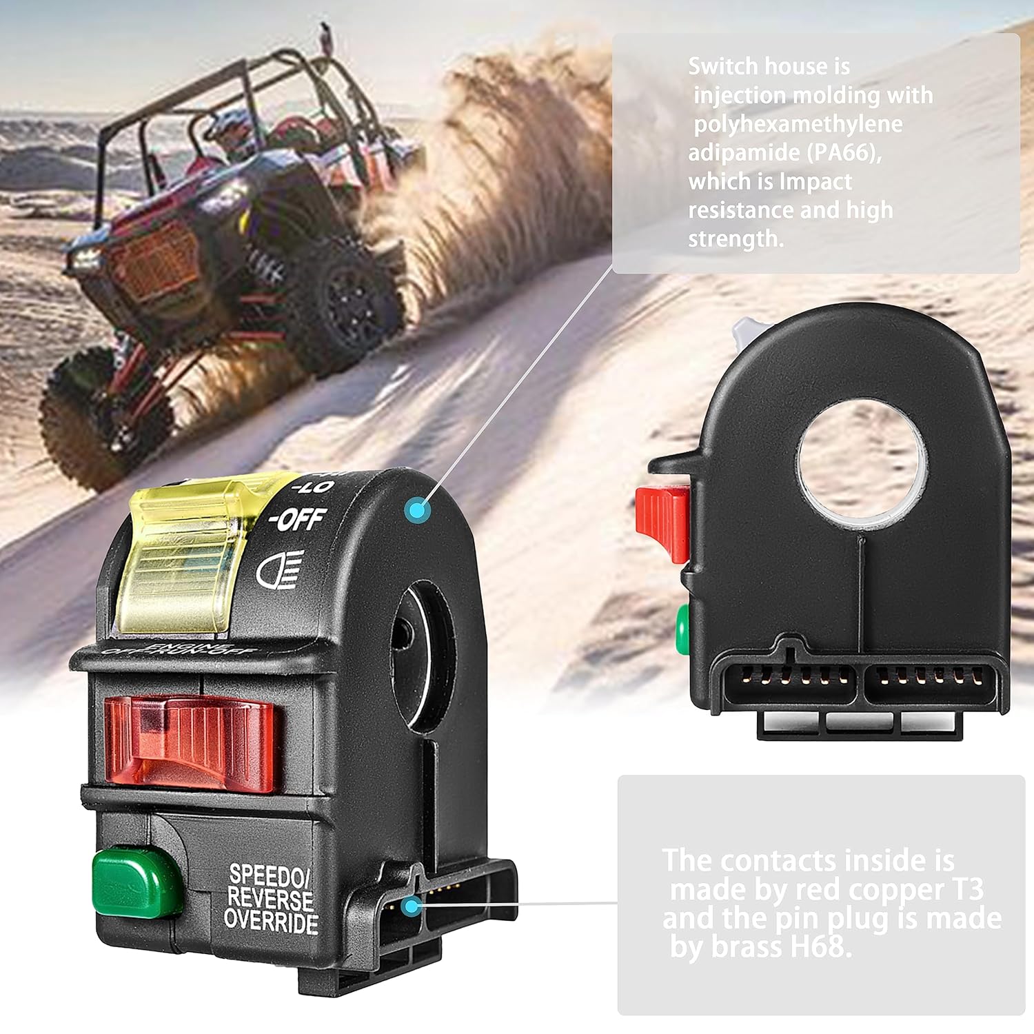RUNTONG 4010262 4110243 4110248 – Conjunto de interruptor de manillar izquierdo para Polaris Sportsman Scrambler Magnum Trail Blazer Trail Boss