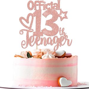 1 paquete de 13 decoraciones oficiales para tartas de 13 años con purpurina para decoración de pasteles de cumpleaños 13 Fabulosos 13 cumpleaños 1 paquete de 13 decoraciones oficiales para tartas de 13 años con purpurina para decoración de pasteles de cumpleaños 13 Fabulosos 13 cumpleaños