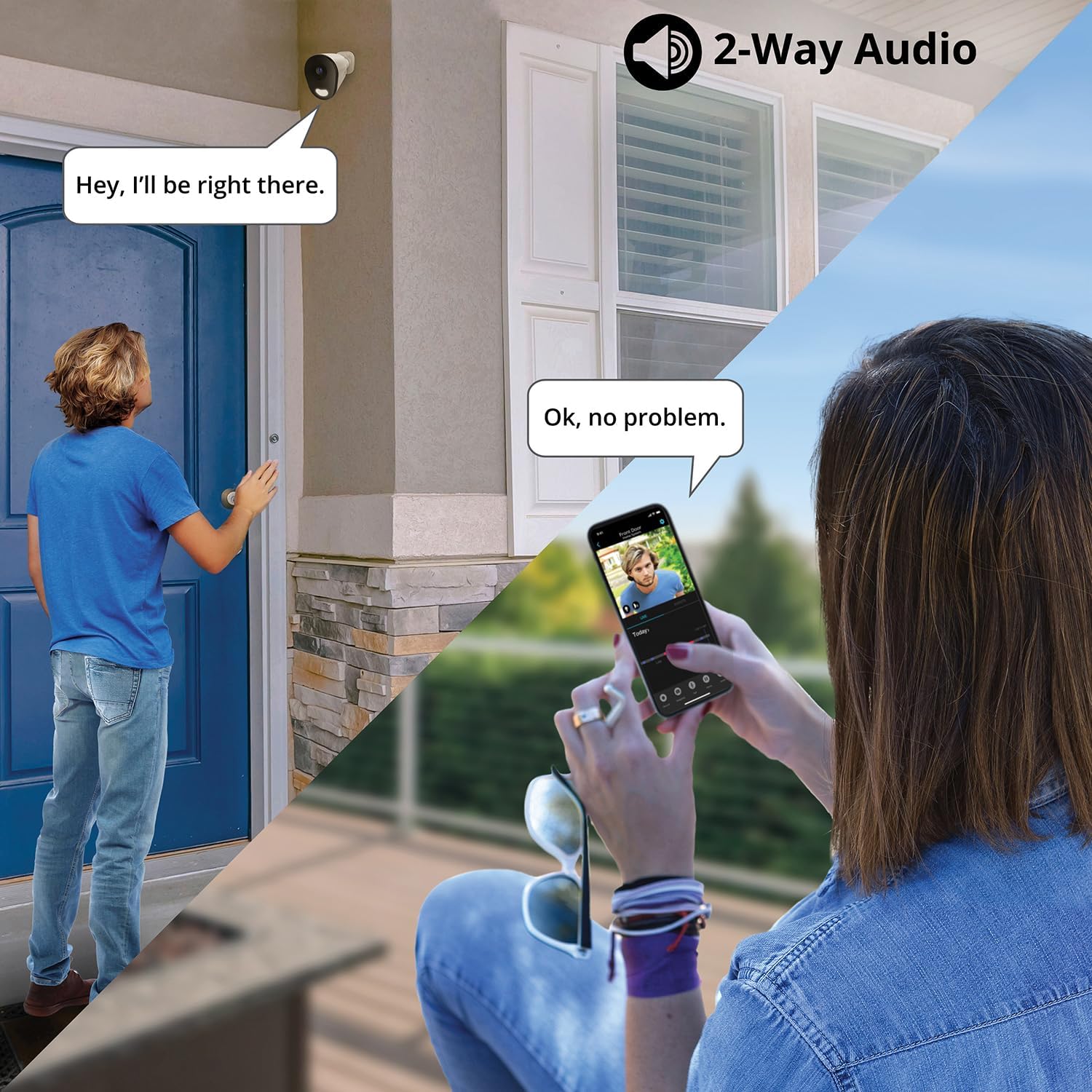 Night Owl Cámara de disuasión para interiores y exteriores Wi-Fi 4K HD con alimentación de CA enchufable con audio de 2 vías (1 cámara)