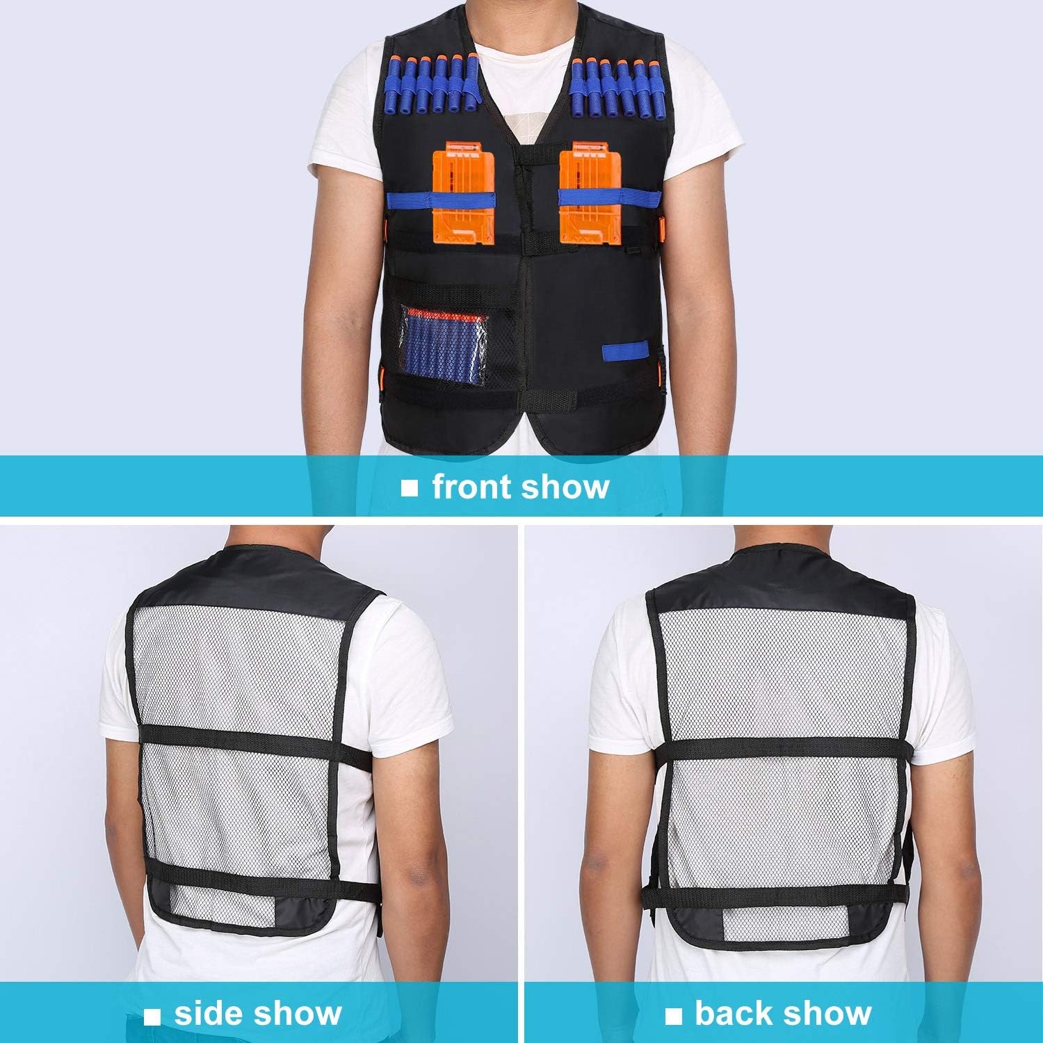Yosoo Chaleco Elite para niños para la serie Gun (negro), Negro –