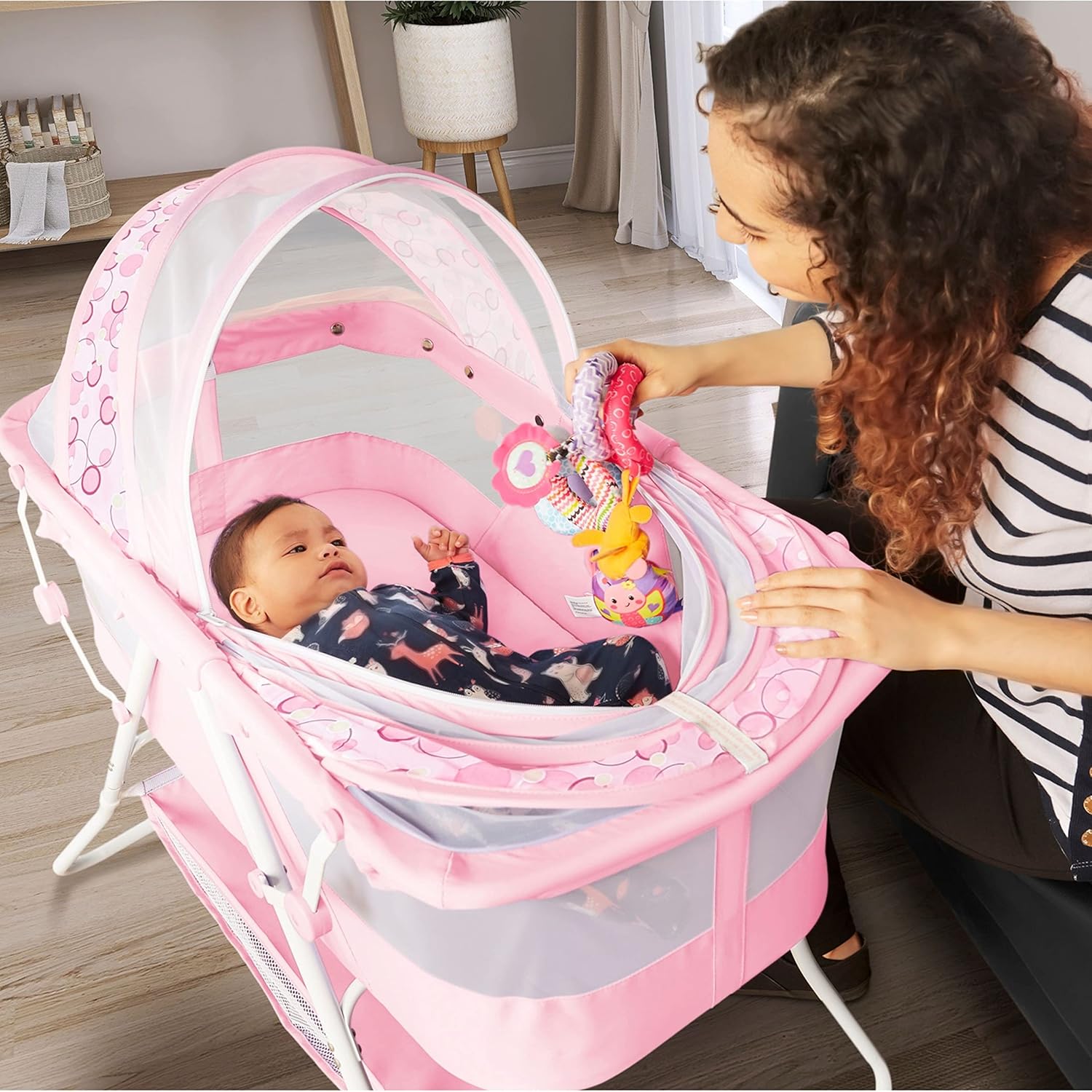 Dream On Me Karley – Moisés para bebé, color rosa