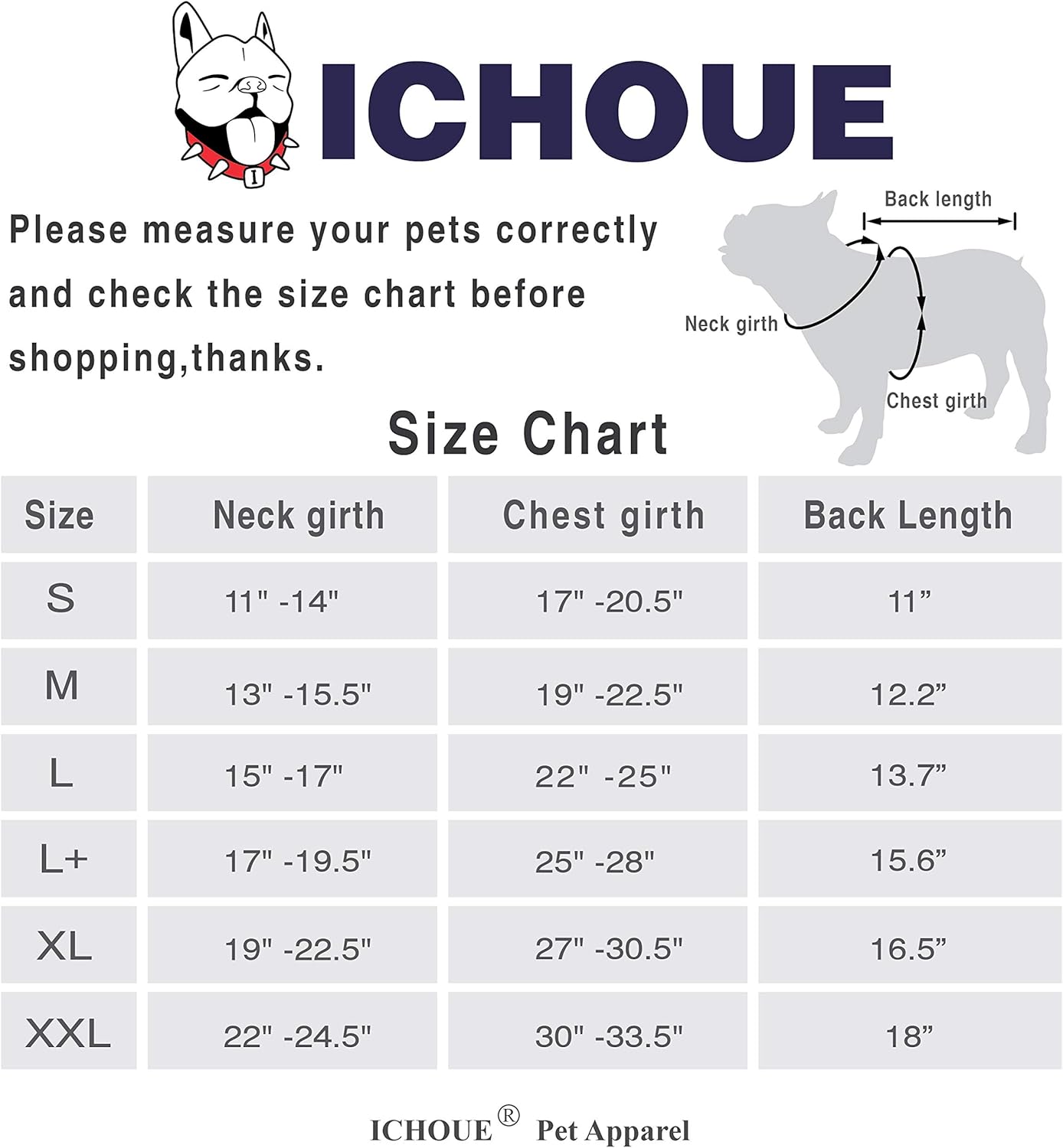 iChoue Sudadera de Bulldog Francés Bordado Ropa para Perro para Pug Frenchie Inglés Amarican Pitbull Boston Terrier – NegroMediano