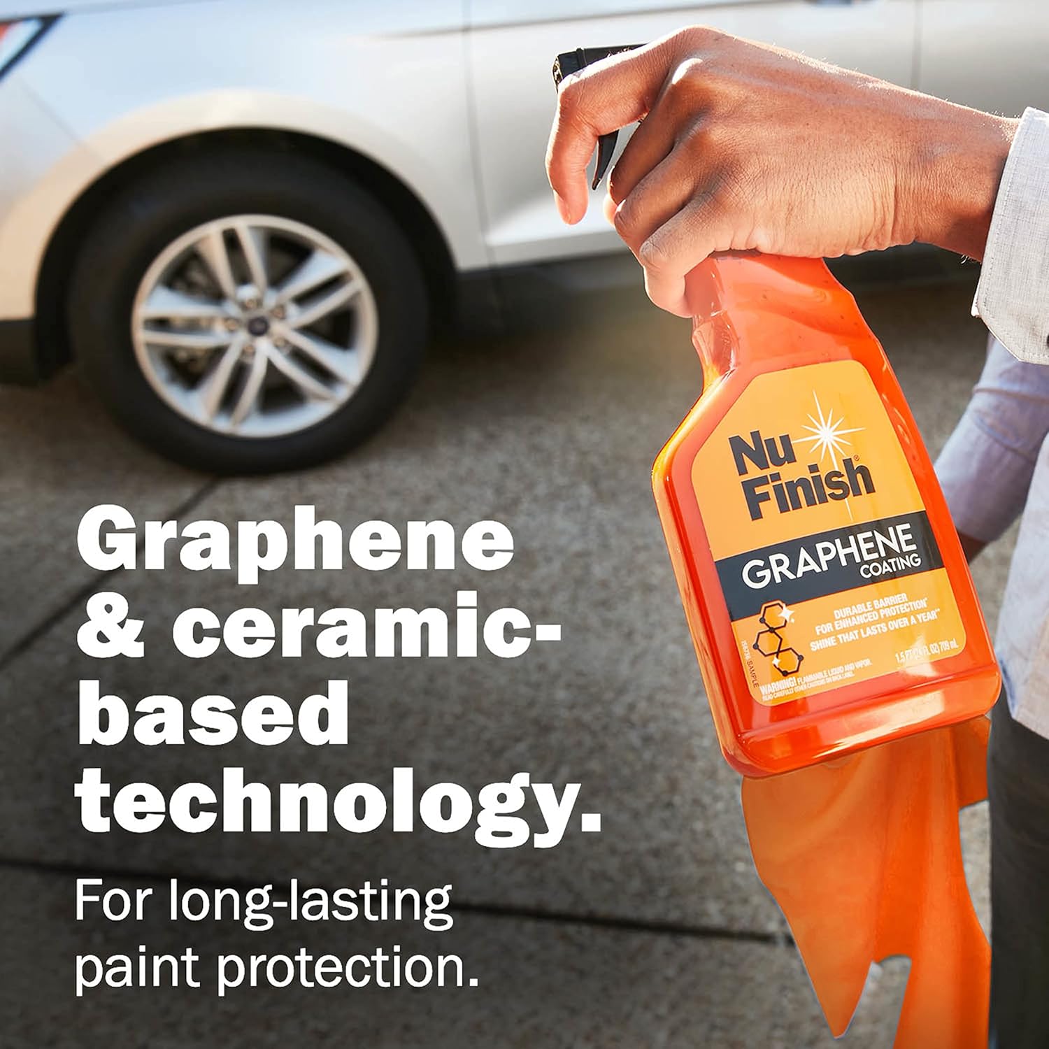 Nu Finish Kit de 2 piezas de acabado exterior para coche, removedor de arañazos y espray de revestimiento de grafeno Nu Scratch Doctor
