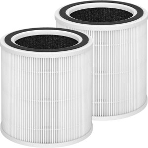 Breabetter AC400 – Filtro de repuesto True HEPA compatible con purificadores Purivortex AC400, filtro HEPA H13 3 en 1 (paquete de 2), color blanco Breabetter AC400 – Filtro de repuesto True HEPA compatible con purificadores Purivortex AC400, filtro HEPA H13 3 en 1 (paquete de 2), color blanco