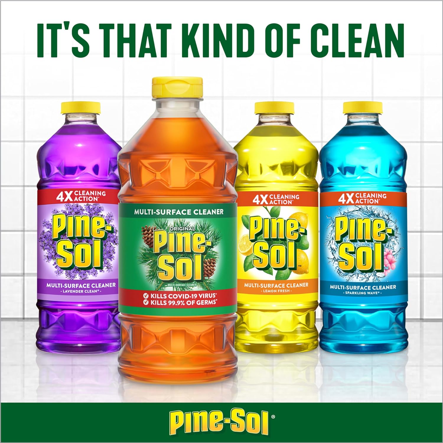 Pine-Sol Limpiador multisuperficie, pino original, 24 onzas (el paquete puede variar) (paquete de 3)
