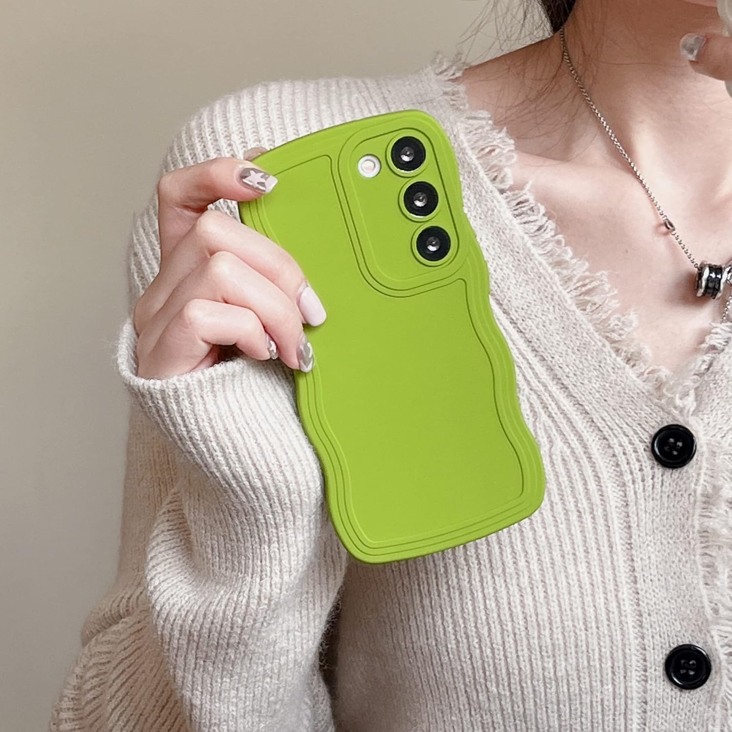 UEEBAI Funda con marco ondulado para Samsung Galaxy S20 FE 5G, bonito marco ondulado, ajuste delgado, a prueba de golpes, funda suave y bonita