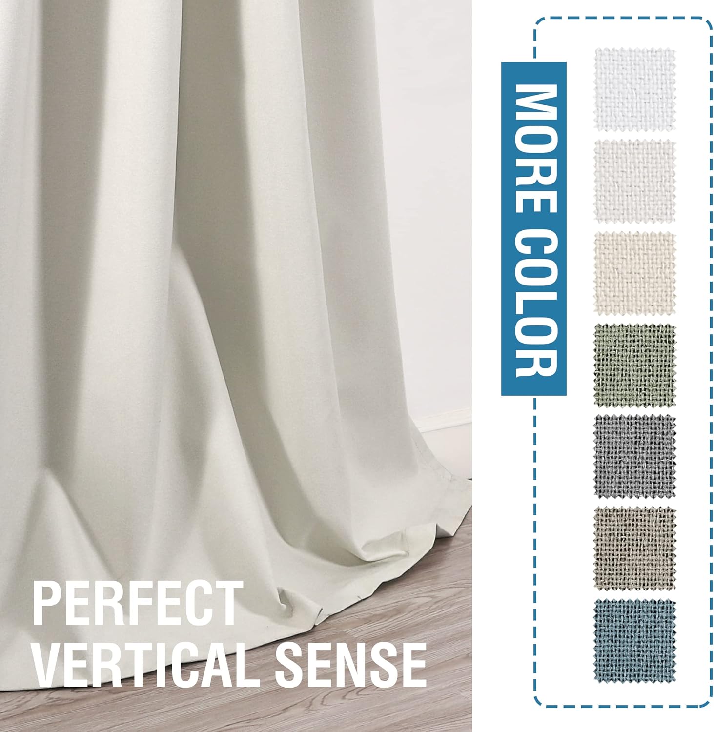H.VERSAILTEX Cortinas térmicas 100% opacas con aspecto de lino, cortinas térmicas para sala de estar, cortinas de arpillera texturizadas con ojales