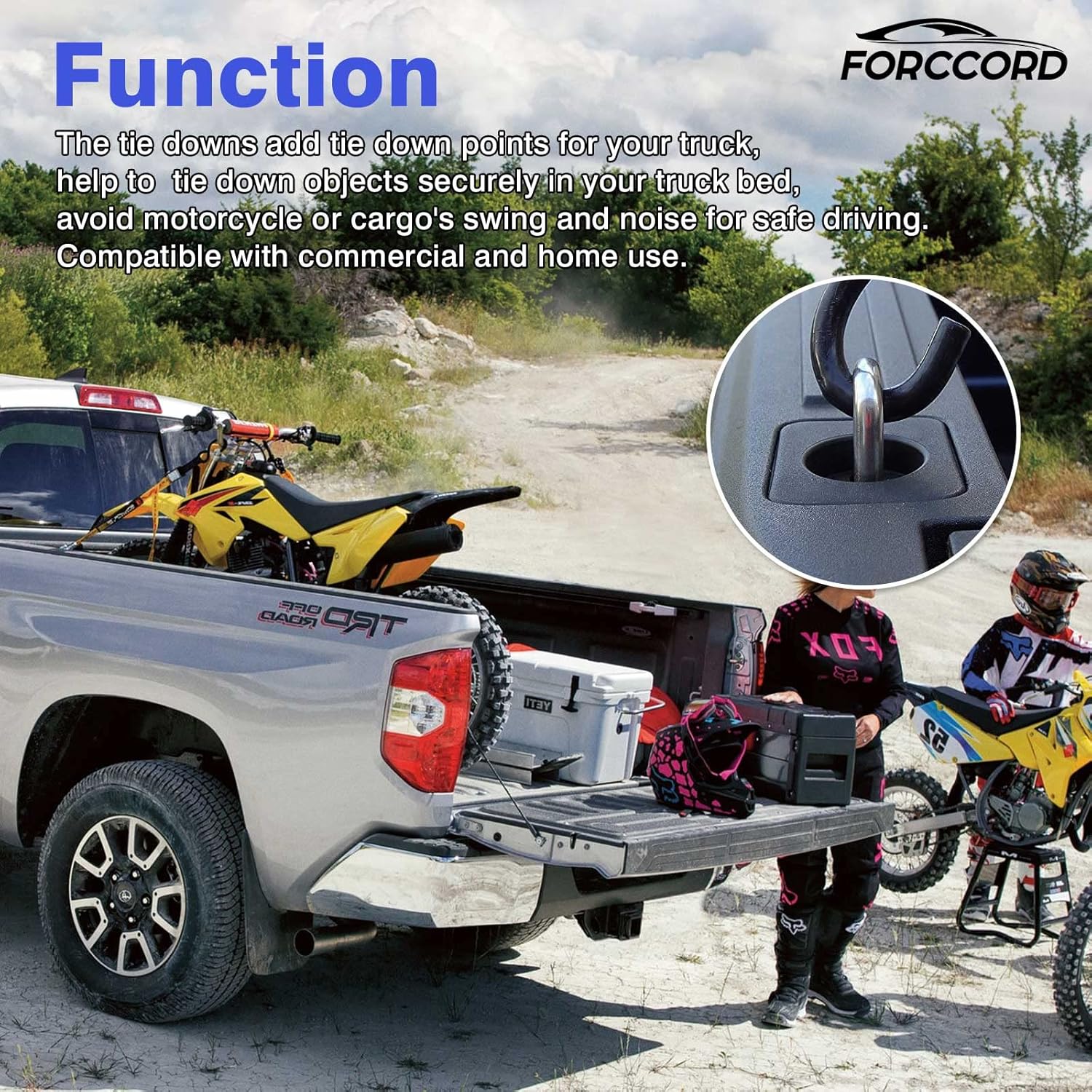 Ajuste personalizado para anclajes de amarre Toyota Tundra 2019 2018 2017 2016 2015 2014 regular y extendida Cabina de amarre para camión. Paquete