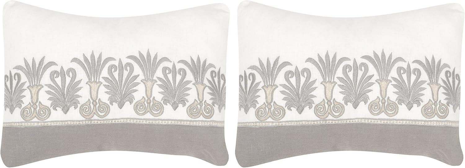 Safavieh Pillow Collection – Juego de 2 almohadas de 12.0 x 20.0in, Royal Palm Sterling