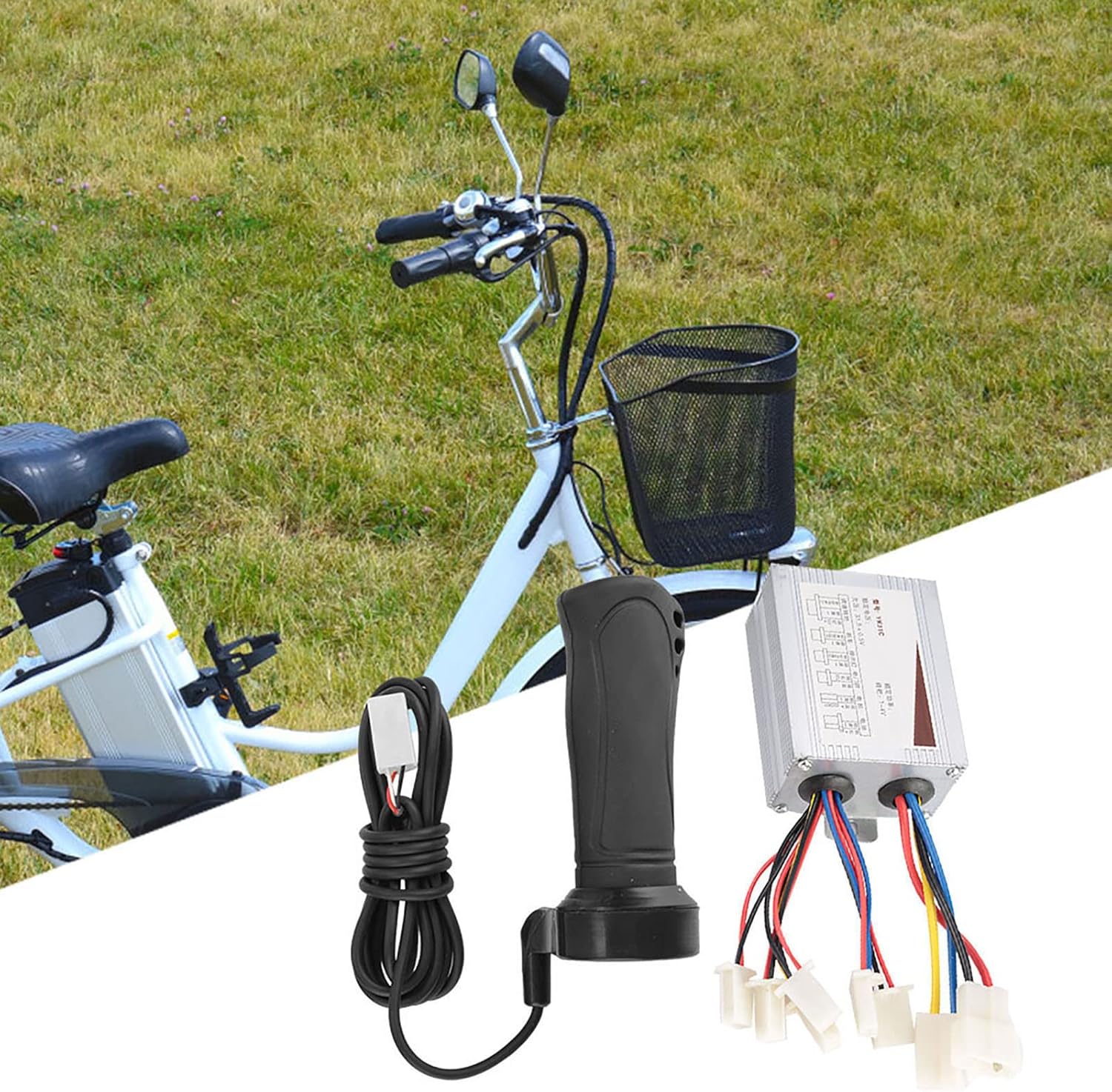 Fydun Motor de 500 W, agarre del acelerador para vbestlife eléctrico cepillado dc controlador de velocidad controlador de bicicleta scooter triciclo