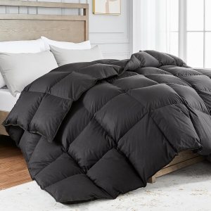 KAKABELL Edredón de plumas de ganso tamaño individual para todas las estaciones, ultra suave y acogedor, relleno de edredón sin ruido con funda de KAKABELL Edredón de plumas de ganso tamaño individual para todas las estaciones, ultra suave y acogedor, relleno de edredón sin ruido con funda de