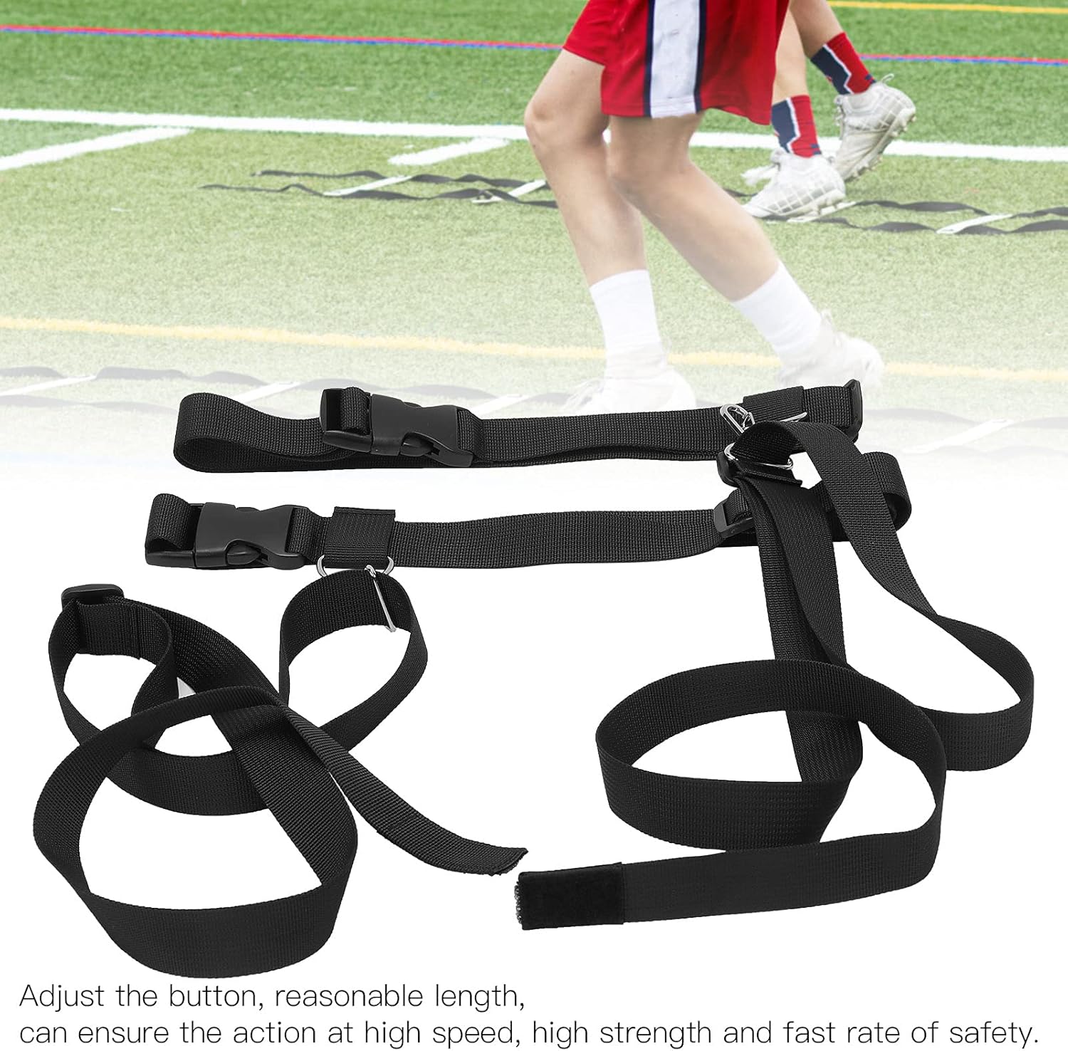 Bandas de velocidad, Nylon Agilidad Entrenamiento Cinturón Defensivo Capacidad Equipo de Entrenamiento de Velocidad Cinturón de Reacción para