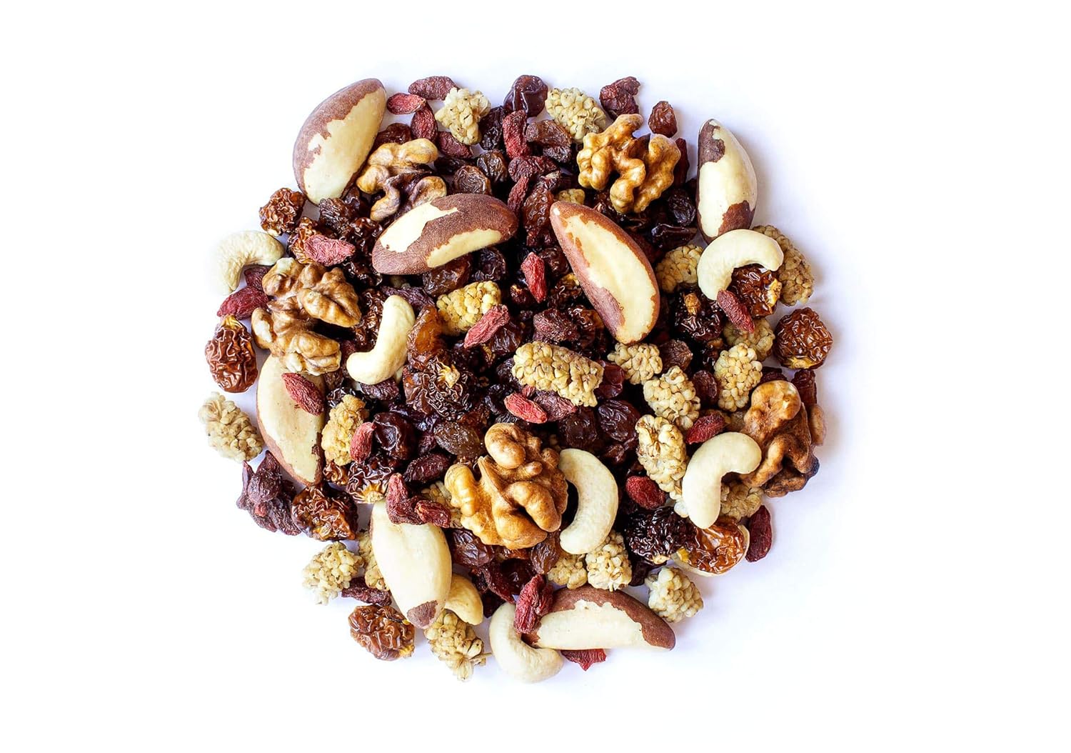 Super Nuts and Berries Trail Mix, 2 libras, nueces y bayas orgánicas crudas, incluyendo anacardos, nueces, nueces de Brasil, pasas, moras, bayas
