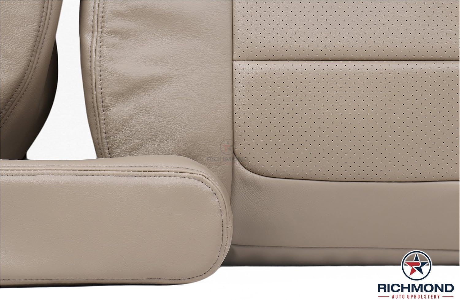 Richmond Auto Upholstery – Fundas de cuero de repuesto completas para el lado del conductor, color marrón compatible con Ford F-450 Lariat 7.3 Power