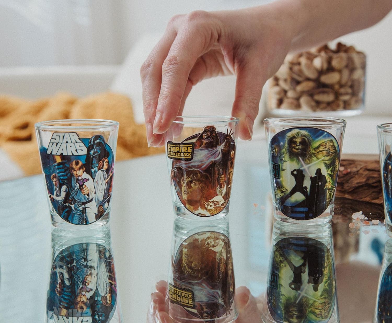 Silver Buffalo Star Wars Original Trilogy – Mini vasos de chupito de 2 onzas  Juego de 6