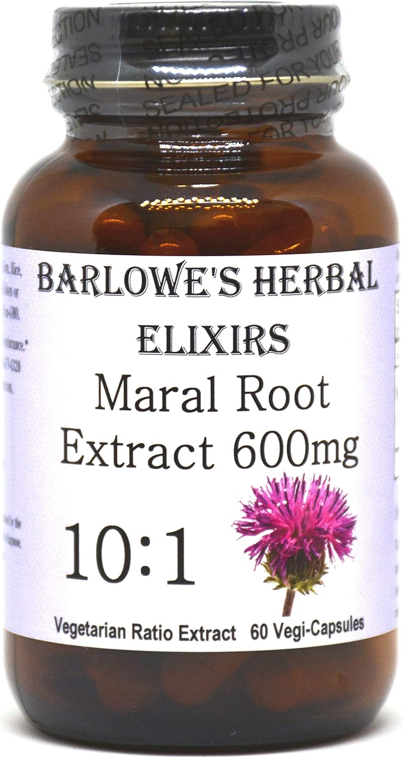 Raíz de Maral – Extracto de hierbas 101 – Rhaponticum Carthamoides – 60 cápsulas vegetales de 600 mg