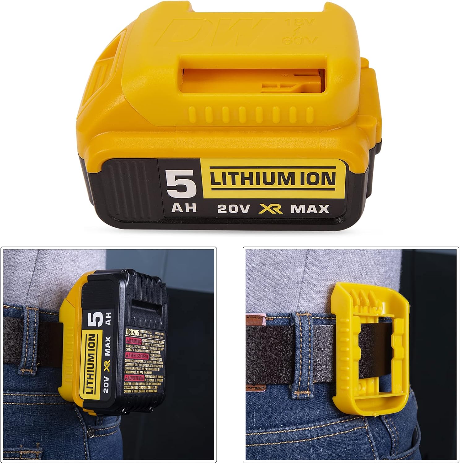 khanka Funda rígida para pistola de grasa Dewalt DCGG571M1DCGG571B + soporte de batería de repuesto para batería Dewalt 20V60V Max XR, capacidad